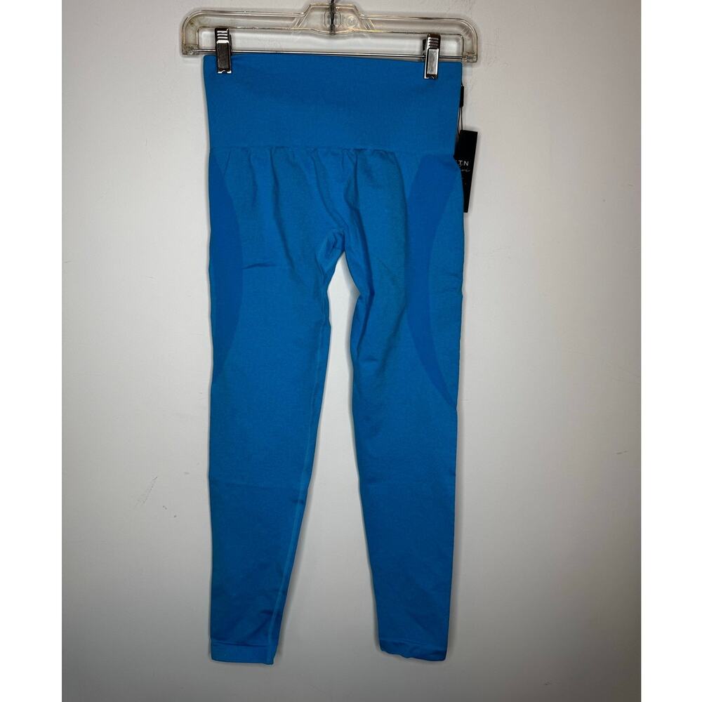 NVGTN Bright Blue Contour Seamless High Waisted Workout Gym Leggings Size S